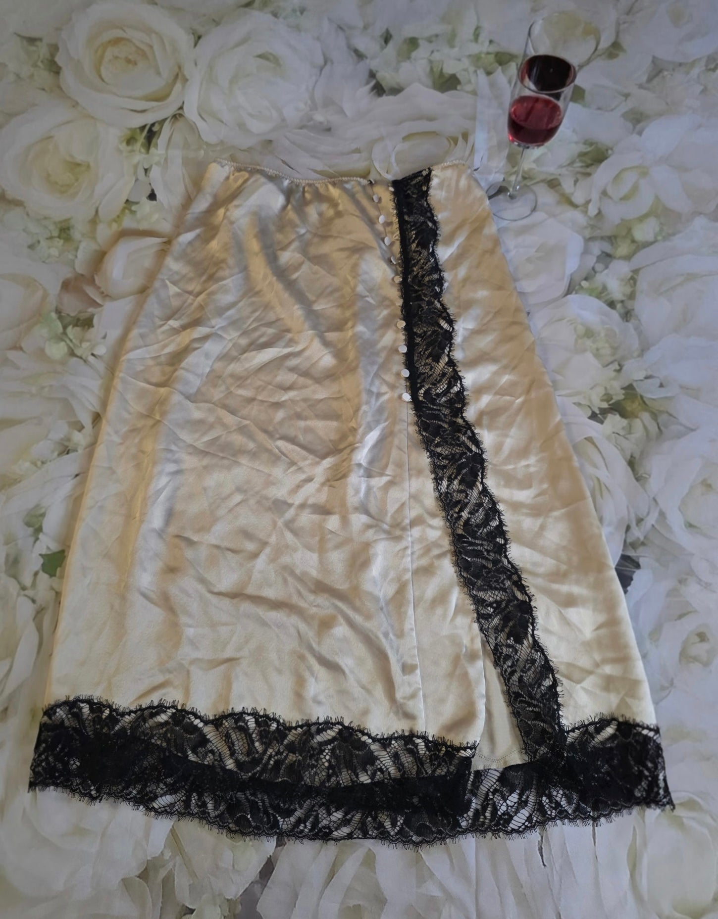 Cream and Black Skirt